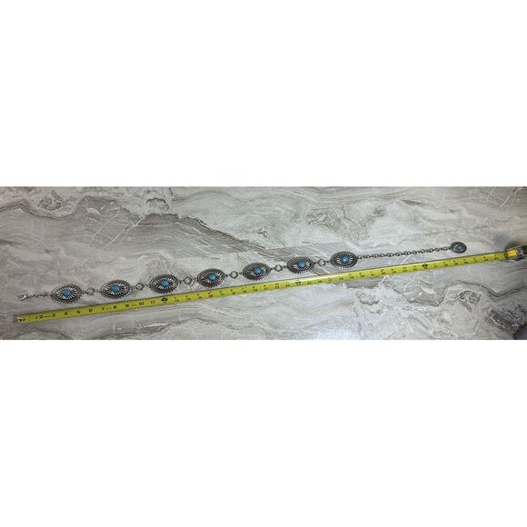 ARIAT Turquoise Concho Chain Belt - Ladies, Silver - Picture 5 of 6